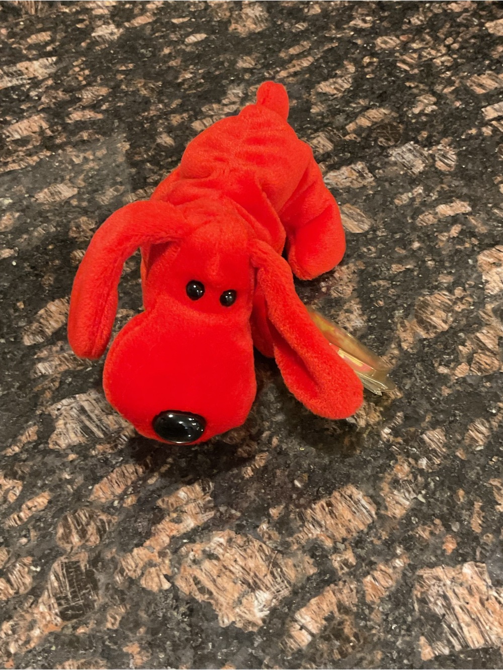 Ty Red Plush Dog Beanie Baby